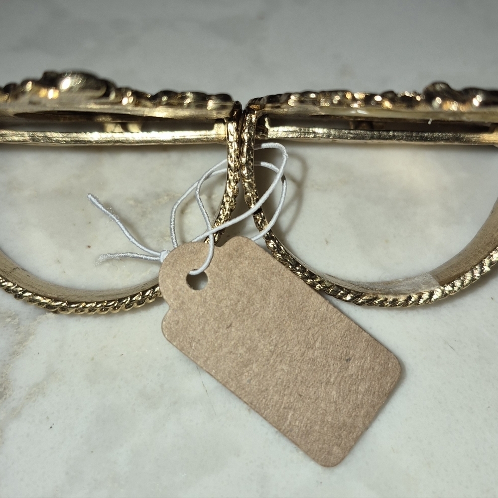 Set Of 2 Vintage Gold Napkin Rings, Like New! Stunning - Picture 3 of 3